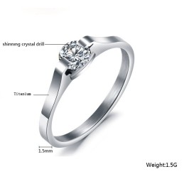 Stabil Kvalitets Titanring Med Strass