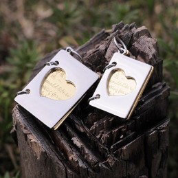 Titanhalsband För Par Exklusivt Kärleksbrev För Par