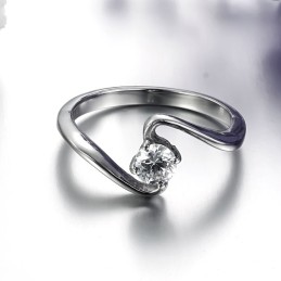 Världsberömd Titanring För Kvinnor Med Strass