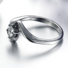 Världsberömd Titanring För Kvinnor Med Strass