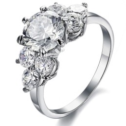 Högkvalitativ Titanring Med Strass