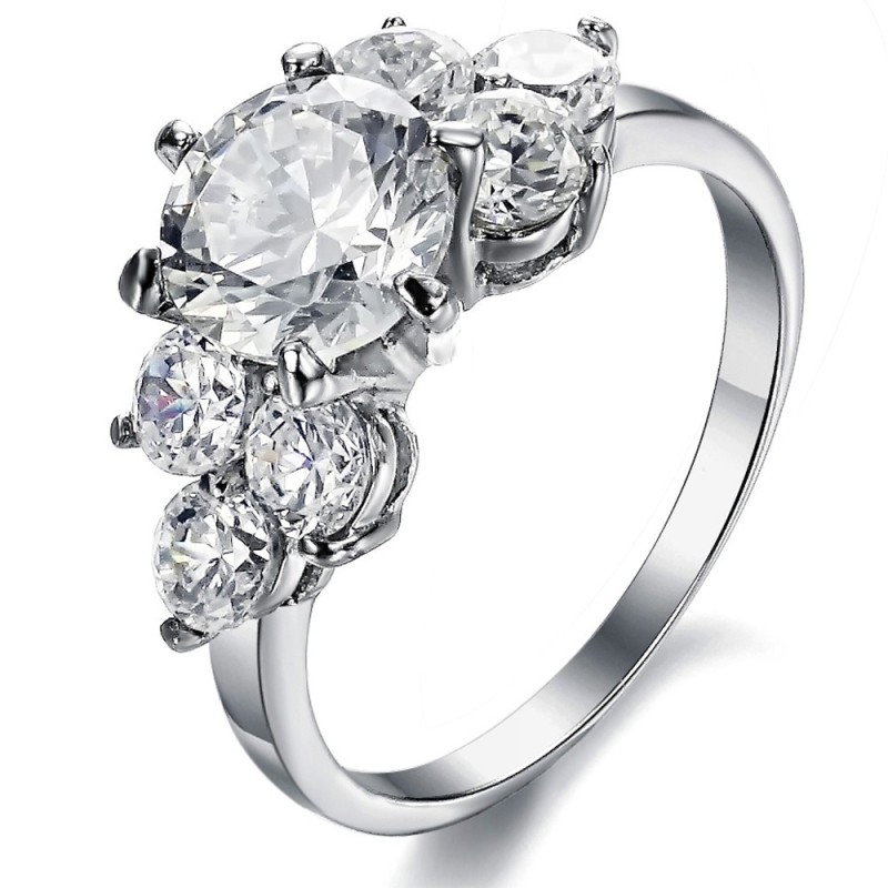 Högkvalitativ Titanring Med Strass Högkvalitativ Titanring Med Strass