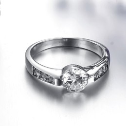 Stabil Kvalitet Kvinnlig Titanring Med Strass