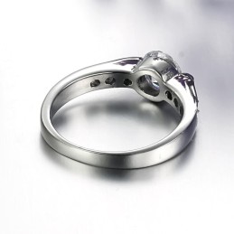 Stabil Kvalitet Kvinnlig Titanring Med Strass
