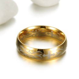 Högkvalitativ Manlig Gyllene Titanring