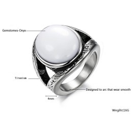 Säljer Bra Över Hela Världen Överdriven Onyx Titanium Ring