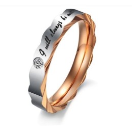 Pålitlig Titanring För Älskare Med Strass