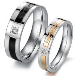 Kungen Av Kvantitet Titanring För Älskare Med Diamant