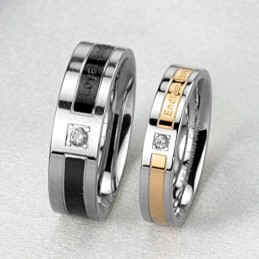 Kungen Av Kvantitet Titanring För Älskare Med Diamant