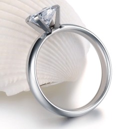 Hållbar Titanring För Kvinnor Med Strass
