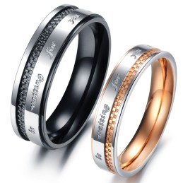 Att Njuta Av Högt Rykte Hemma Och Utomlands Grid Titanium Ring För Älskare