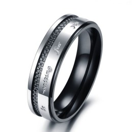 Att Njuta Av Högt Rykte Hemma Och Utomlands Grid Titanium Ring För Älskare