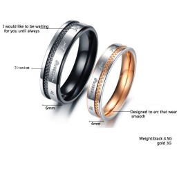 Att Njuta Av Högt Rykte Hemma Och Utomlands Grid Titanium Ring För Älskare
