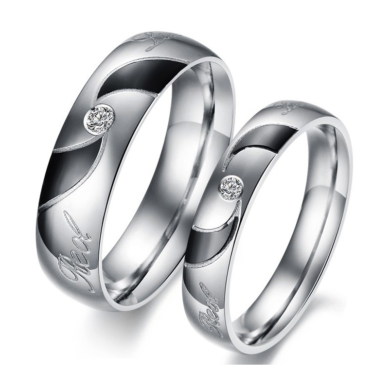 Högkvalitativ Svart Titanring För Älskare Med Diamant Högkvalitativ Svart Titanring För Älskare Med Diamant