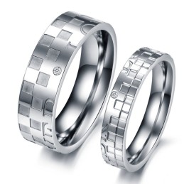 Säljer Bra Över Hela Världen Puzzle Titanium Ring För Älskare