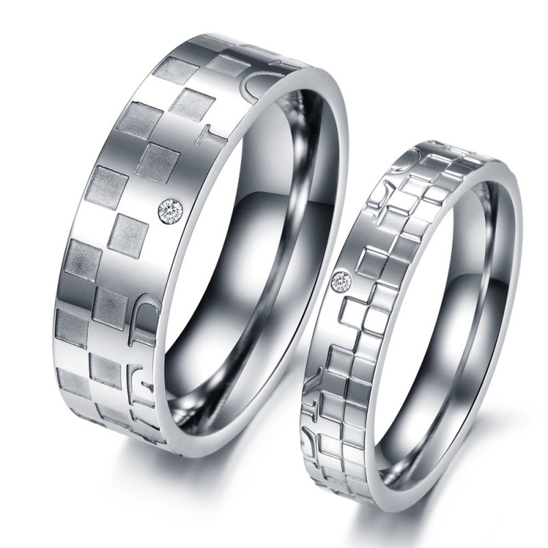 Säljer Bra Över Hela Världen Puzzle Titanium Ring För Älskare Säljer Bra Över Hela Världen Puzzle Titanium Ring För Älskare