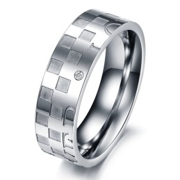 Säljer Bra Över Hela Världen Puzzle Titanium Ring För Älskare
