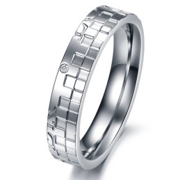 Säljer Bra Över Hela Världen Puzzle Titanium Ring För Älskare