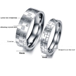 Säljer Bra Över Hela Världen Puzzle Titanium Ring För Älskare