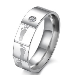 Högkvalitativ Titanring I Lager För Älskare Med Strass