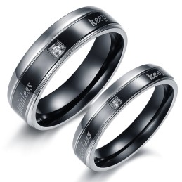 Stabil Kvalitet Elegant Titanring För Älskare