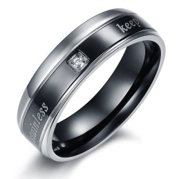 Stabil Kvalitet Elegant Titanring För Älskare