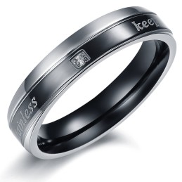 Stabil Kvalitet Elegant Titanring För Älskare