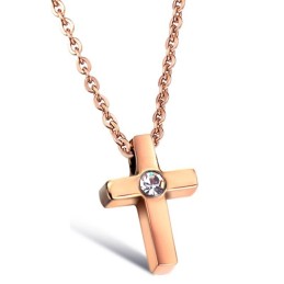 Kvalitetsdrottningen Kors Titanhalsband Med Strass
