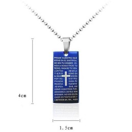 Klassiskt Korsbibelhänge Och Halsband För Män Modepresent Till Vän