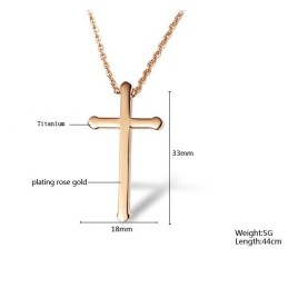 Stabilt Titanhalsband Av Kors Av Hög Kvalitet För Kvinnor