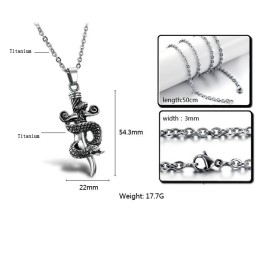 Högkvalitativt Titanhalsband För Män