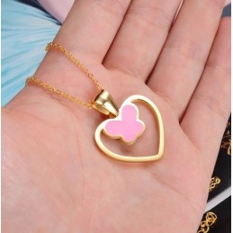 Välkänt För Sitt Fina Titanhalsband I Fjärilsformat För Kvinnor