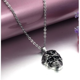 Halsband Av Titan Med Dödskalle Av Högsta Kvalitet