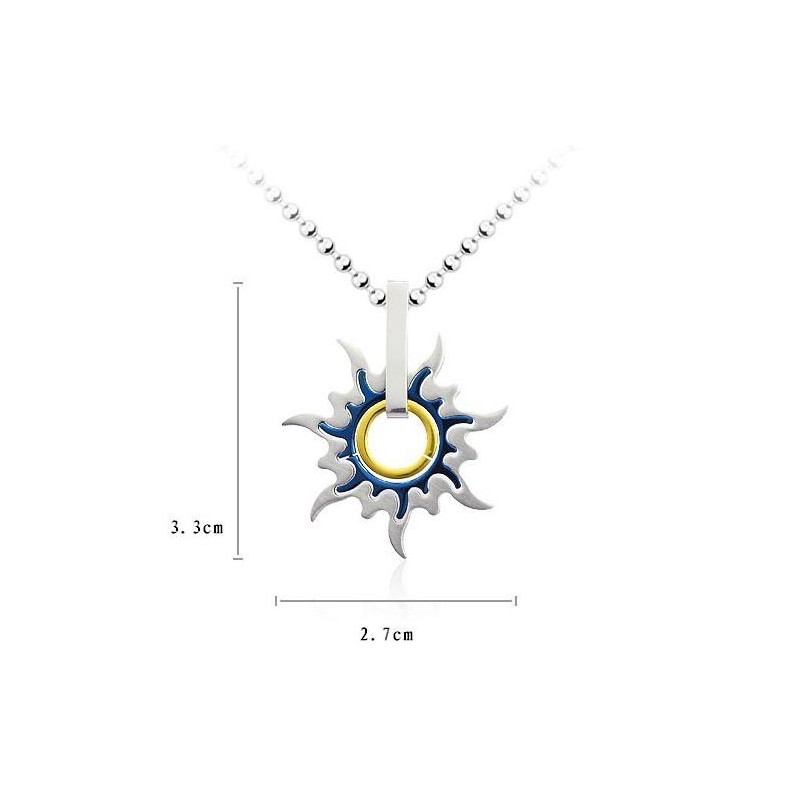 Moderiktiga Hängen Och Halsband I Rent Titan För Män, Sun Whell Moderiktiga Hängen Och Halsband I Rent Titan För Män, Sun Whell