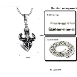 Lättanvänt Klassiskt Titanhalsband För Män