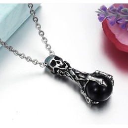 Kvalitets- Och Kvantitetsgaranterat Halsband Med Dödskalle I Titan