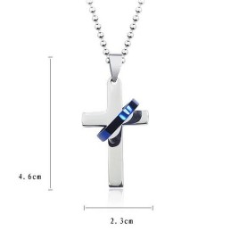 Moderiktigt Kors Titanhänge Och Halsband