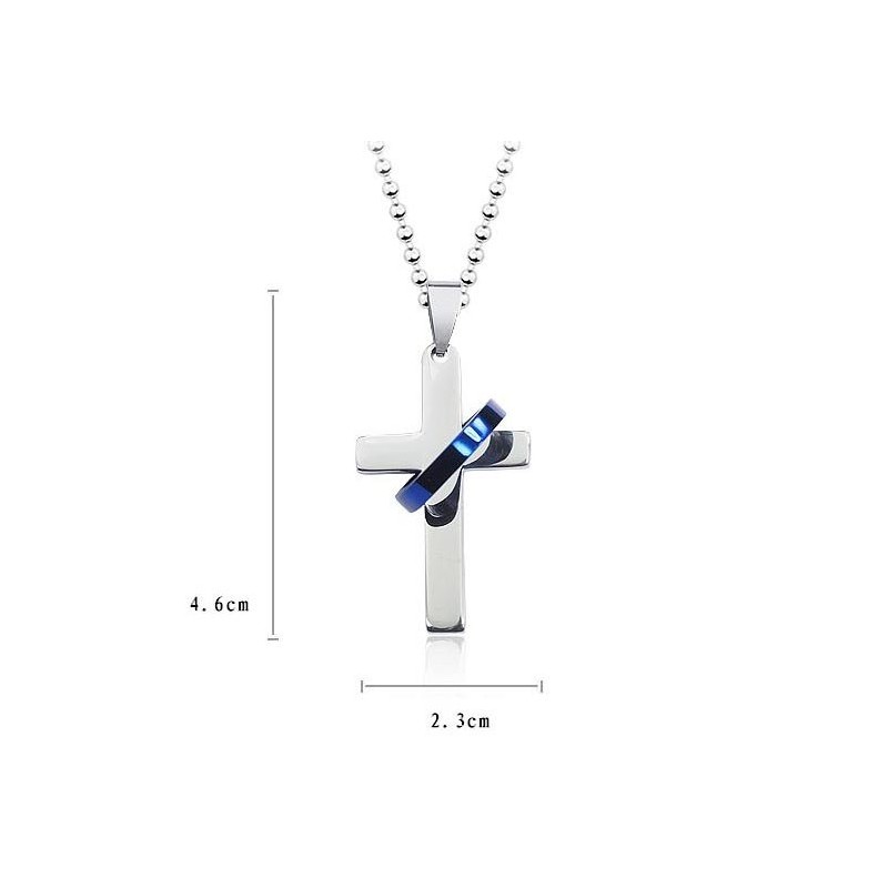 Moderiktigt Kors Titanhänge Och Halsband Moderiktigt Kors Titanhänge Och Halsband