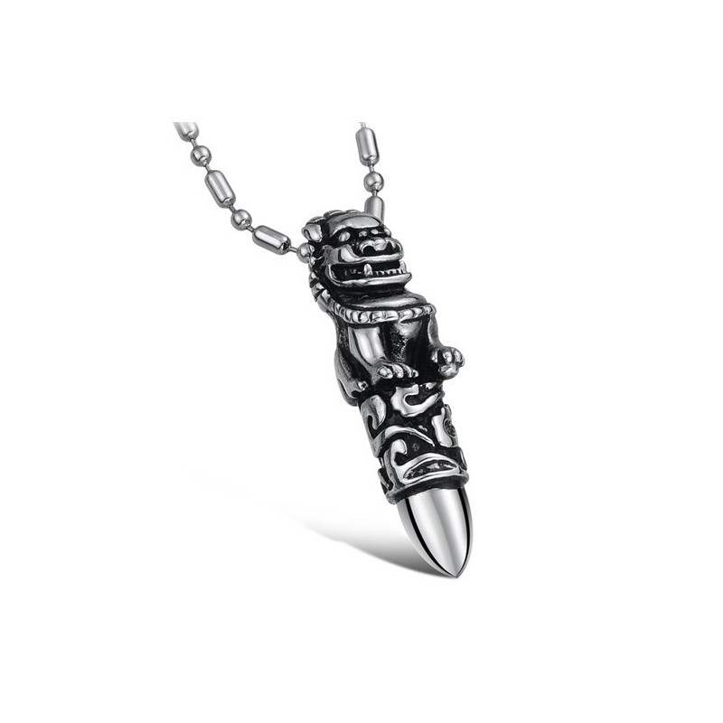 Kungen Av Kvantitet Kirin Titanhalsband För Män Kungen Av Kvantitet Kirin Titanhalsband För Män
