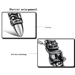 Kungen Av Kvantitet Kirin Titanhalsband För Män