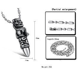 Kungen Av Kvantitet Kirin Titanhalsband För Män