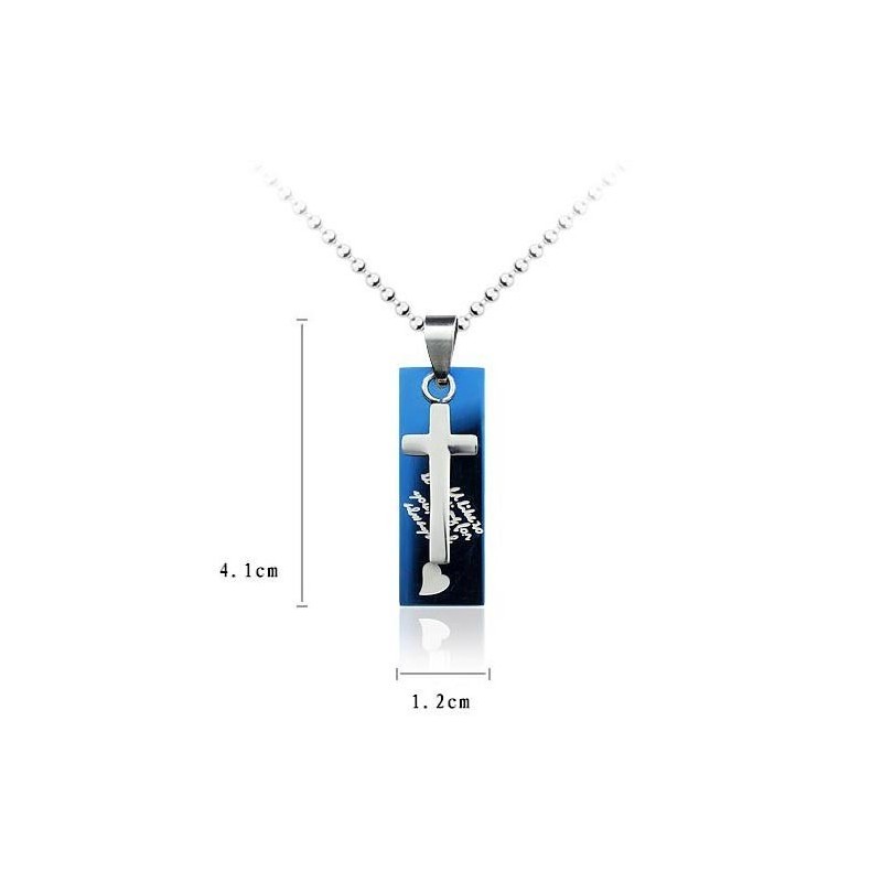 Kärlek Älskling Titan Halsband Korshänge Kärlek Älskling Titan Halsband Korshänge