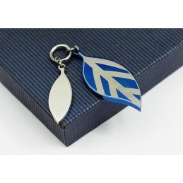 Hackberry Leaf Blått Titanhänge Och Halsband
