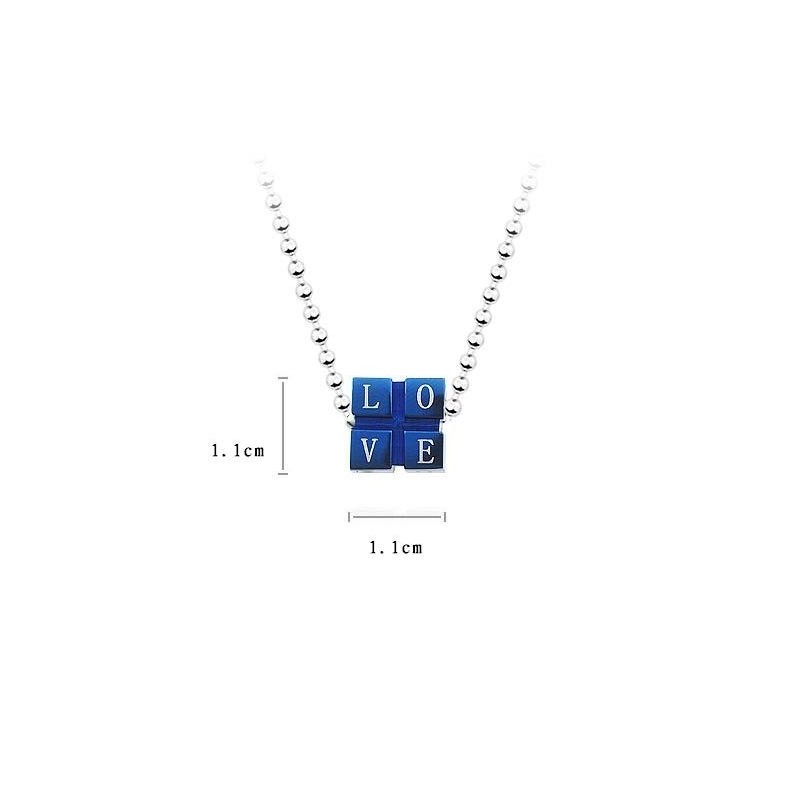Mode Titanhänge Och Halsband Kärlek Rubikkub Mode Titanhänge Och Halsband Kärlek Rubikkub