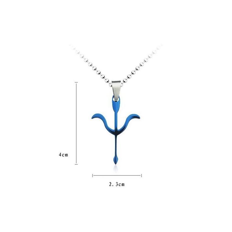 Cupids Pil Blått Titanhänge Och Halsband Cupids Pil Blått Titanhänge Och Halsband