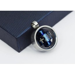 Coolt Moderiktigt Korsring Herrhänge Och Halsband I Titan