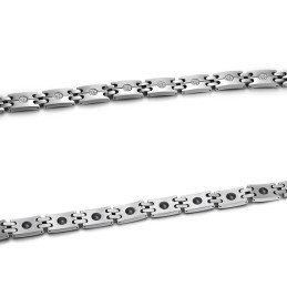 Stabilt Kvalitetshälsoarmband I Titan För Älskare Med Strass