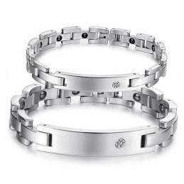 Brett Utbud Av Hälso-Titanarmband För Älskare