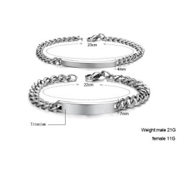 Lätt Att Använda Moderiktigt Titanarmband För Älskare