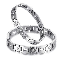 Drottning Av Kvalitet I Titanarmband För Älskare Med Strass
